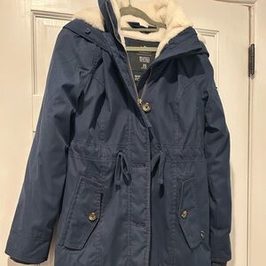 Hollister Parka Jacket women’s XS Navy Blue